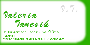 valeria tancsik business card